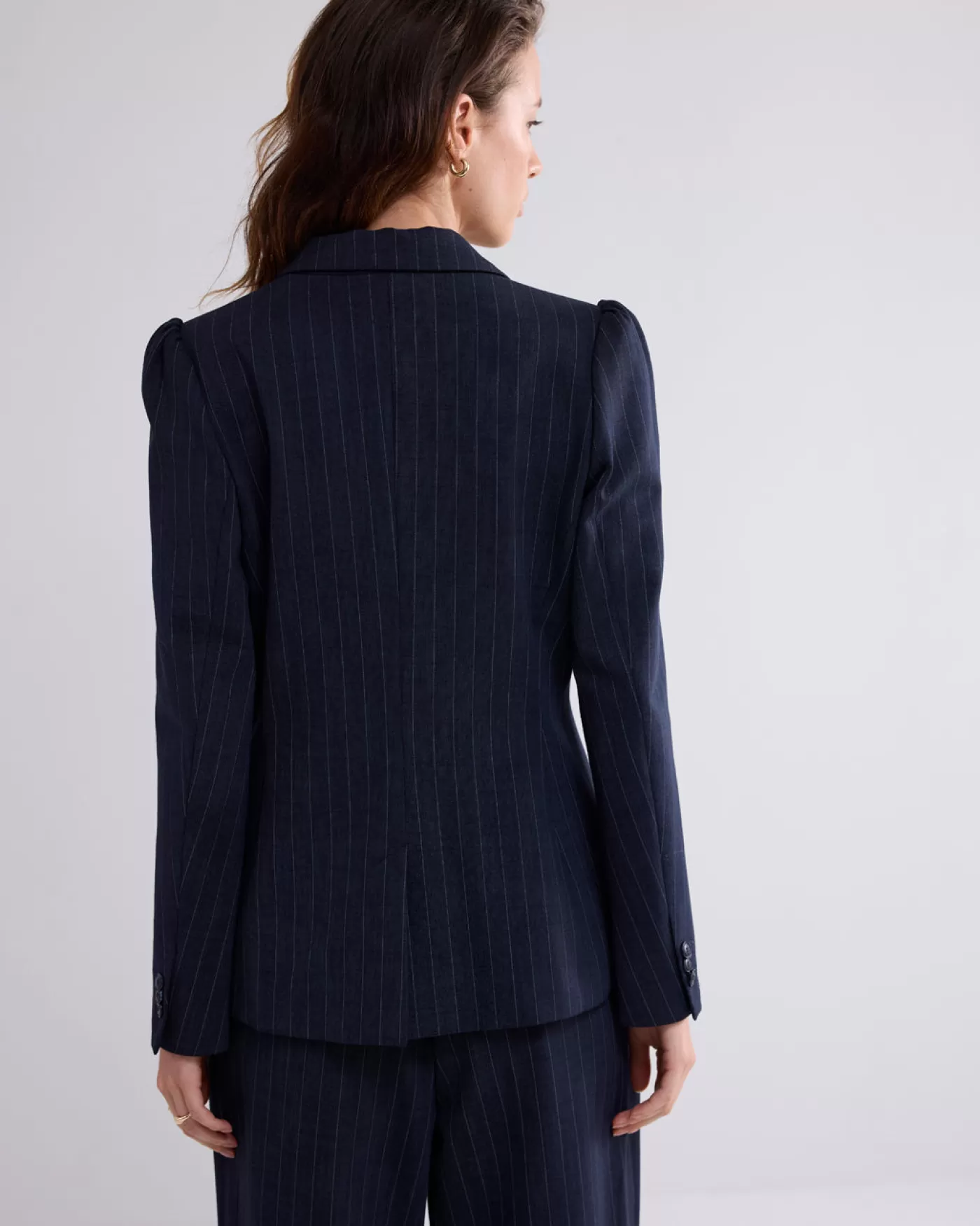 blazer_met_krijtstreep_115581.webp Summum Blazers & Jasjes<Blazer met krijtstreep