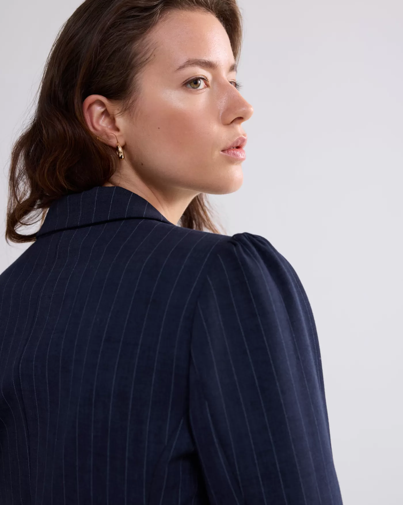 blazer_met_krijtstreep_115583.webp Summum Blazers & Jasjes<Blazer met krijtstreep