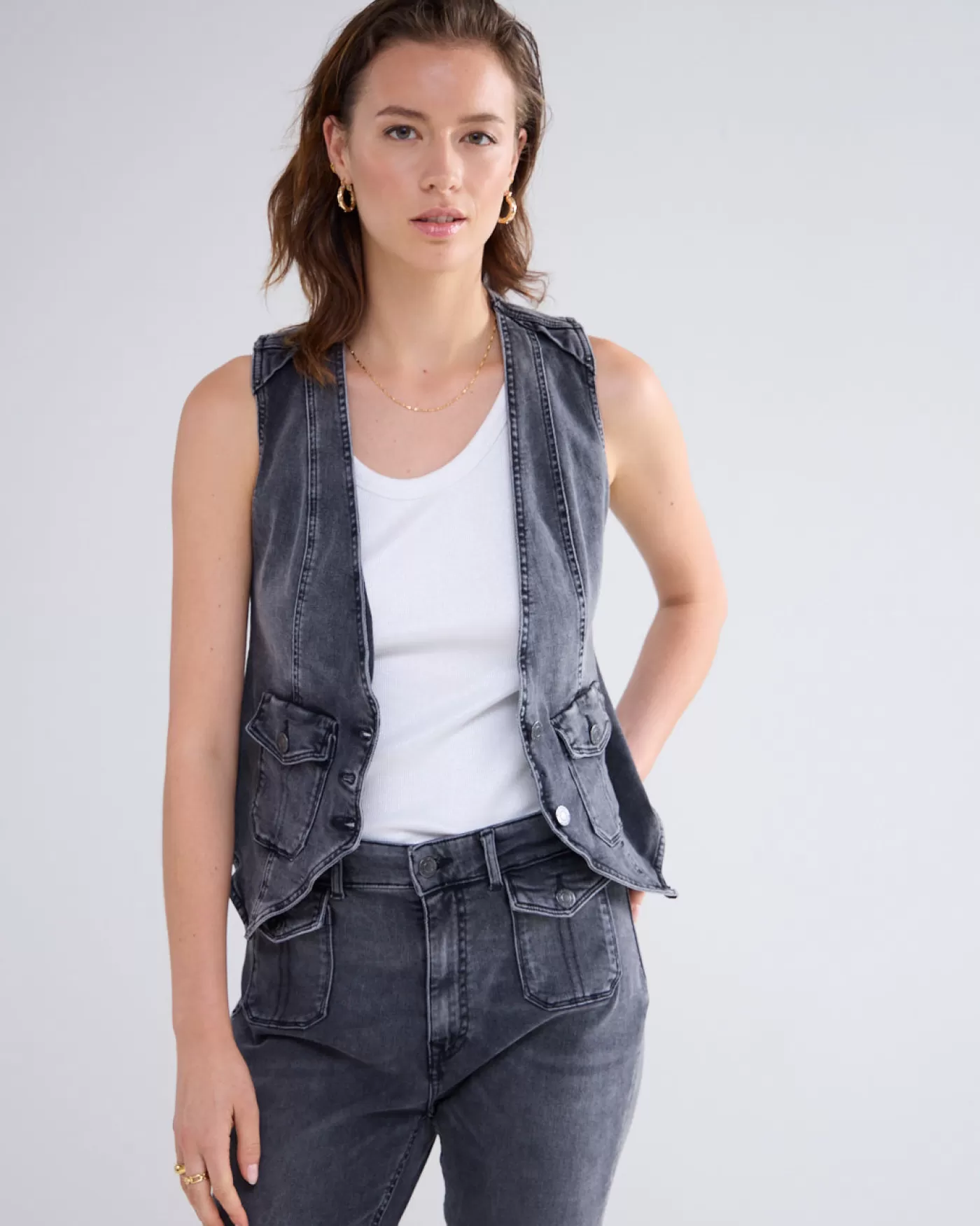 denim_gilet_115620.webp Summum Blazers & Jasjes<Denim gilet