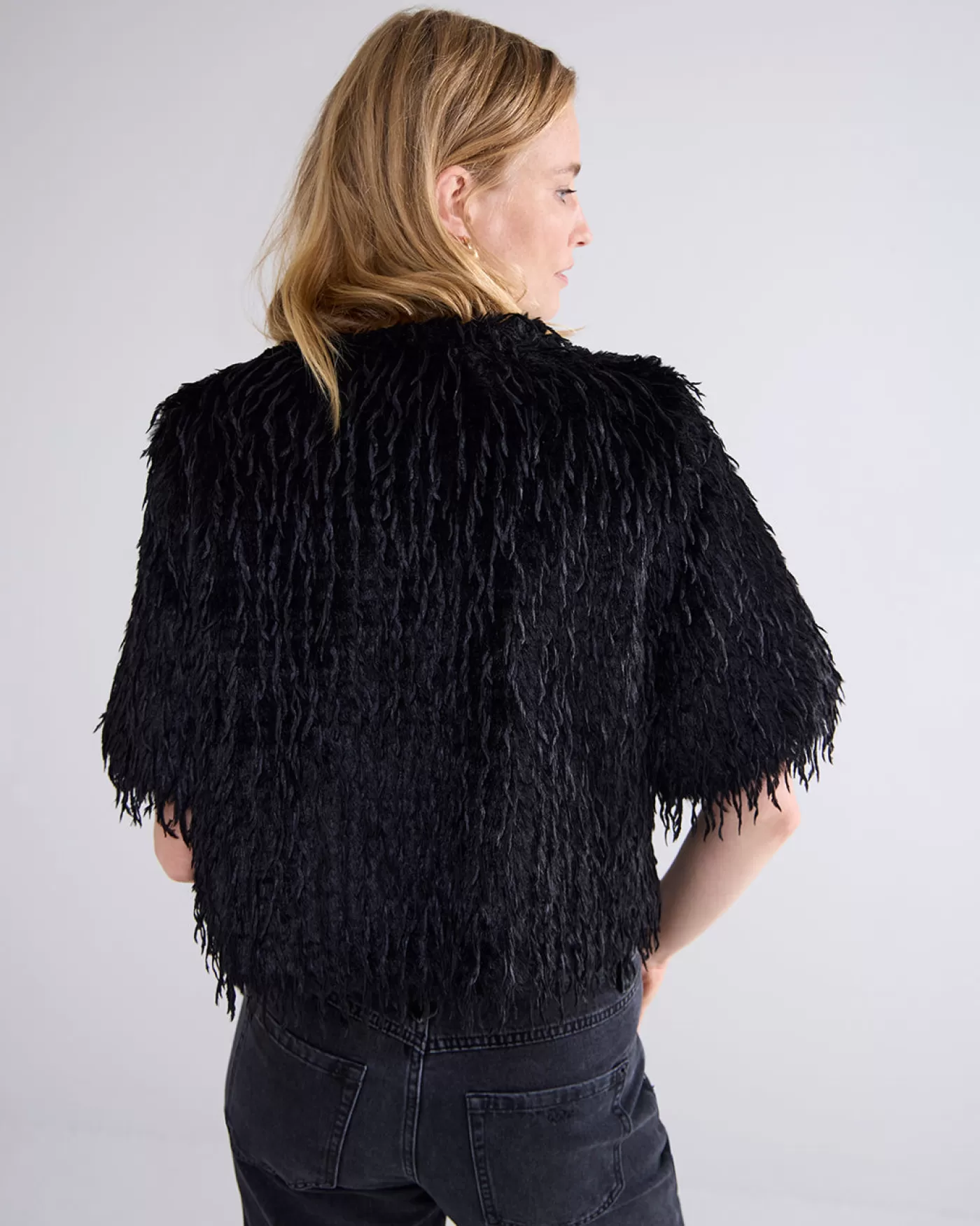 faux_feather_jasje_115788.webp Summum Blazers & Jasjes<Faux feather jasje