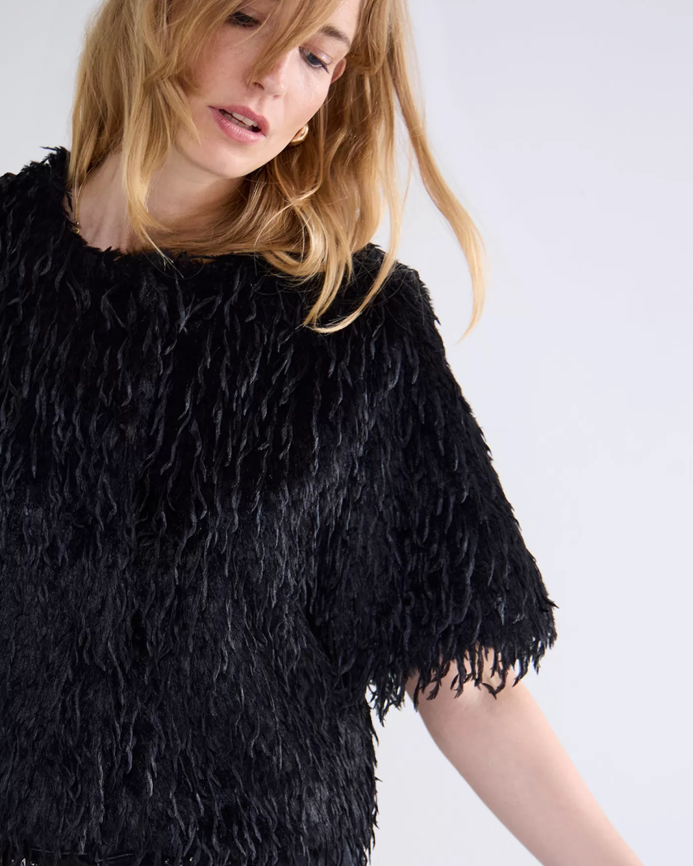 faux_feather_jasje_115793.webp Summum Blazers & Jasjes<Faux feather jasje