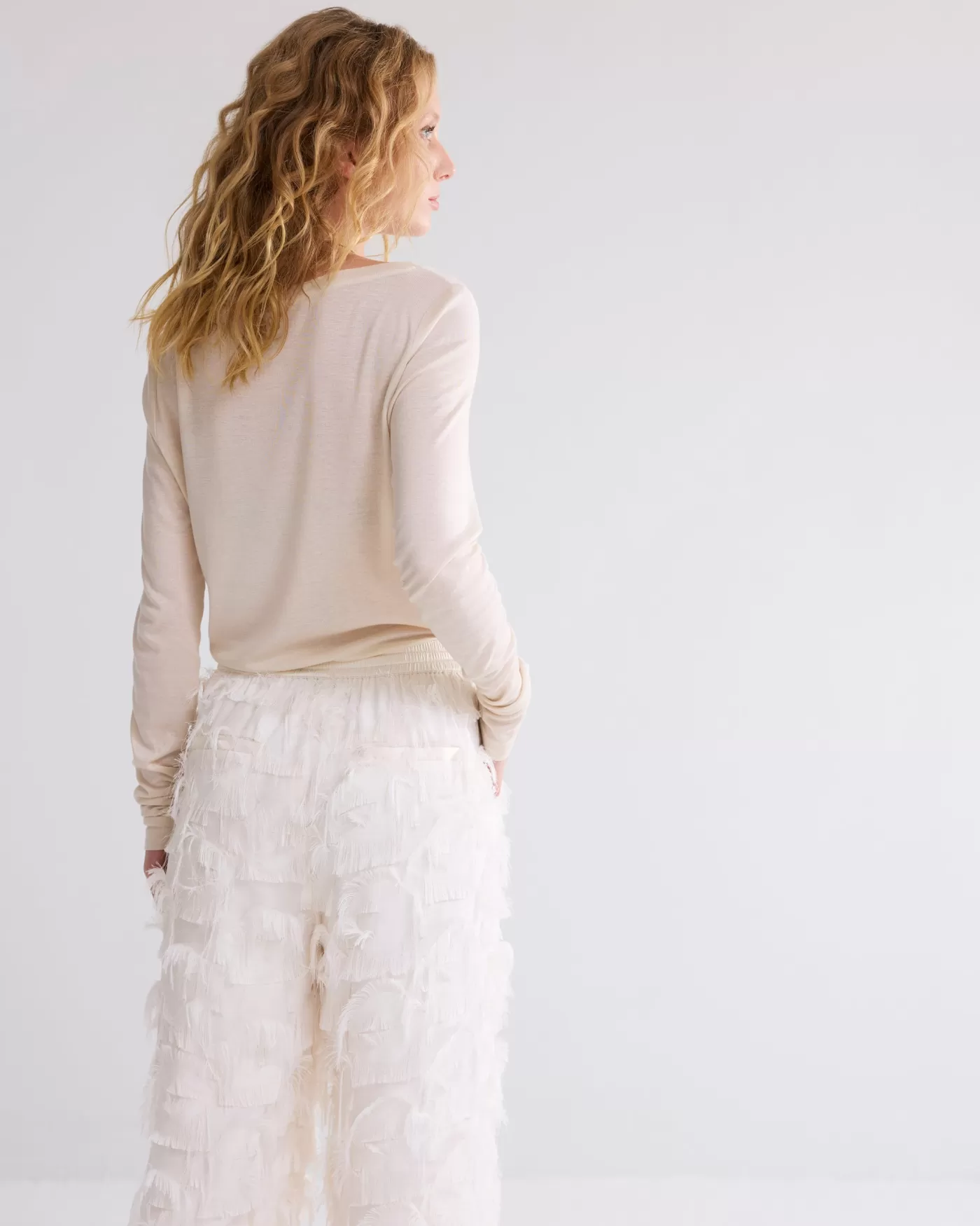 fluffy_broek_met_franjes_116299.webp Summum Broeken & Jumpsuits<Fluffy broek met franjes