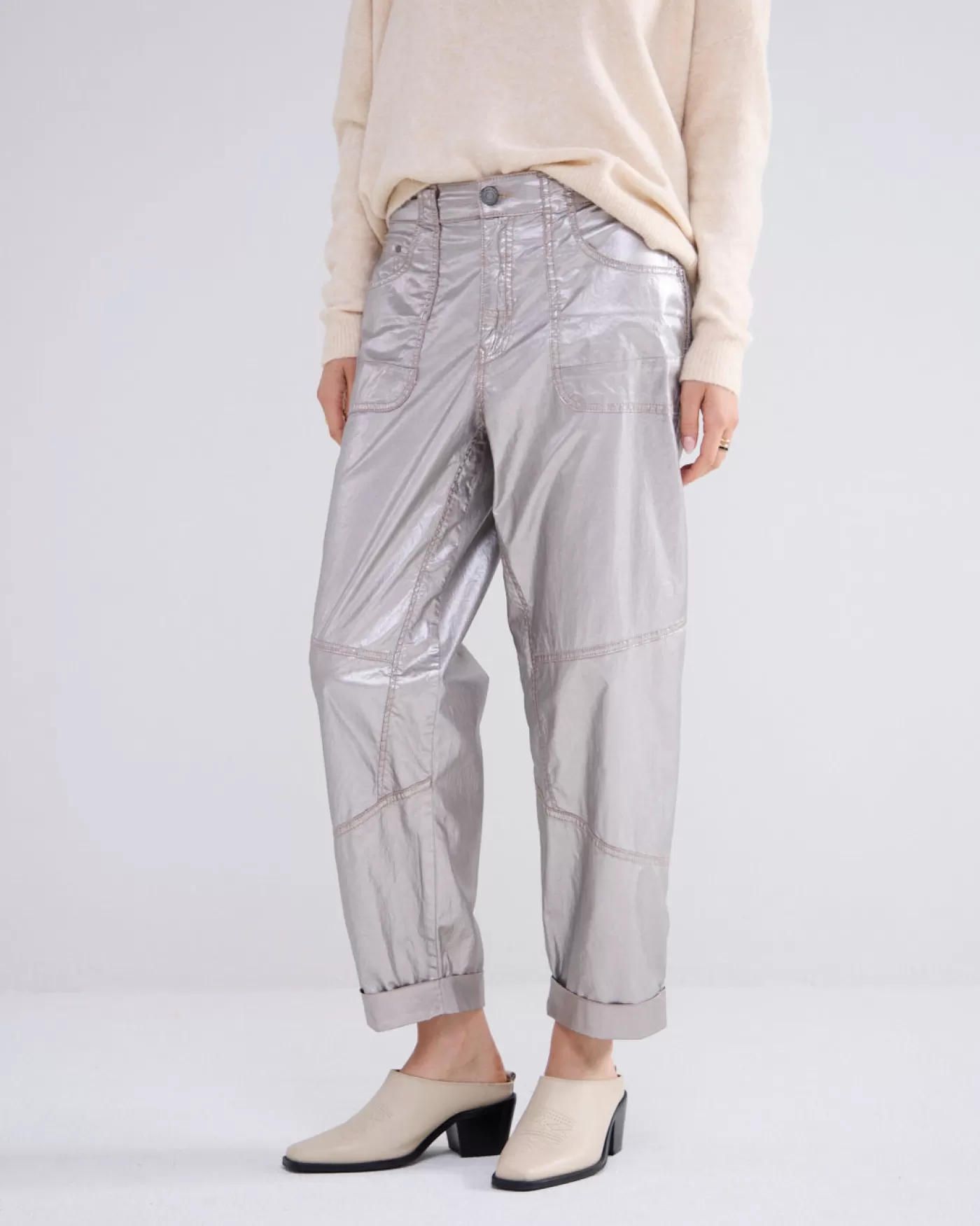 Summum Broeken & Jumpsuits<Foil print pants