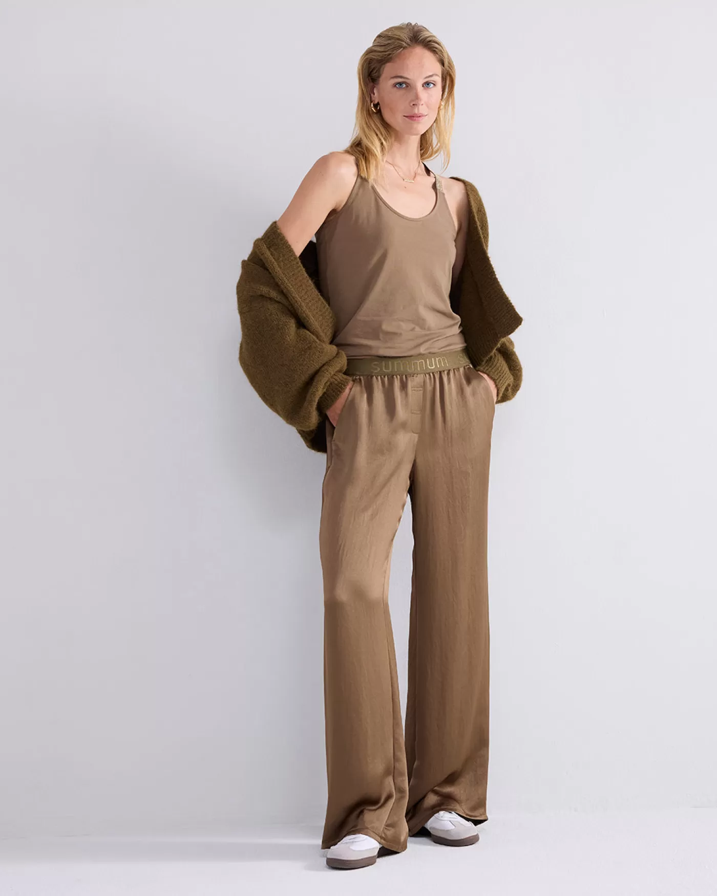 Summum Broeken & Jumpsuits<Glanzende wijde broek