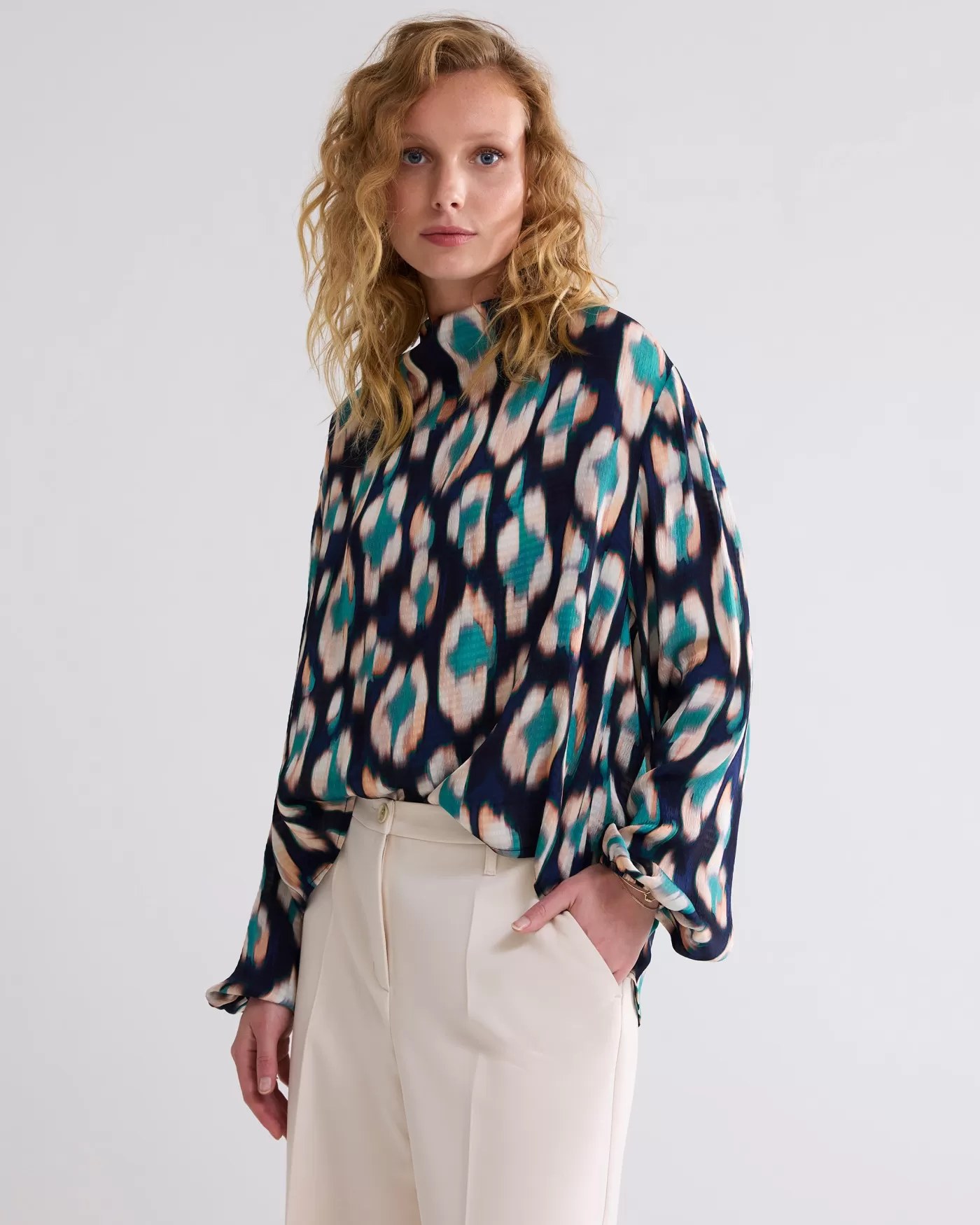 Summum Blouses<Ikat top watervalhals