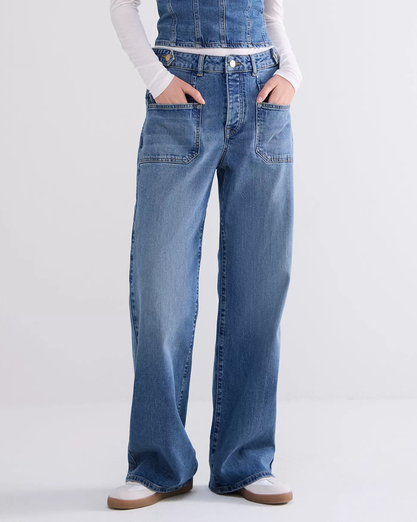 Summum Broeken & Jumpsuits<Jeans wijde pijpen