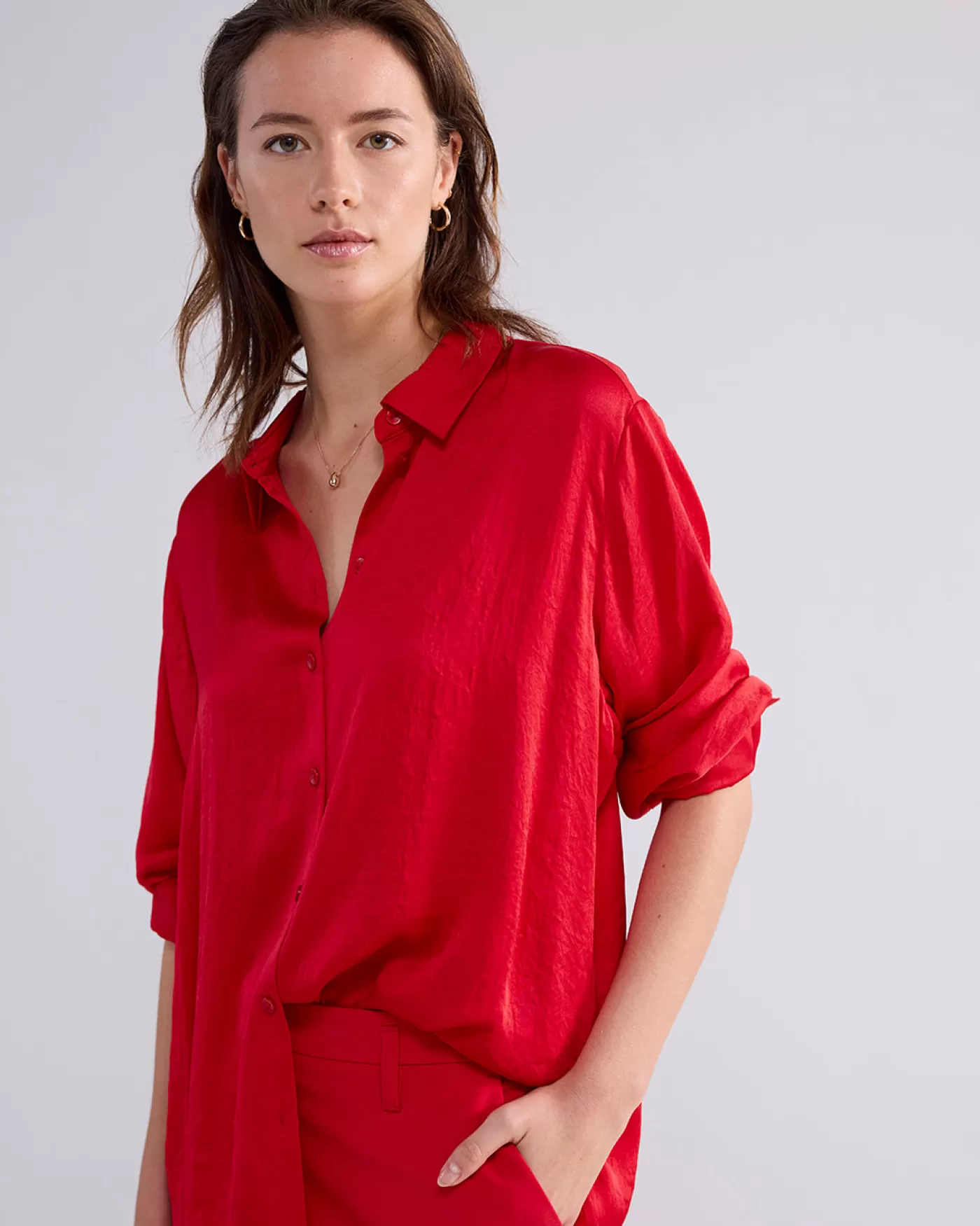 Summum Blouses<Klassiek blouse glanzend