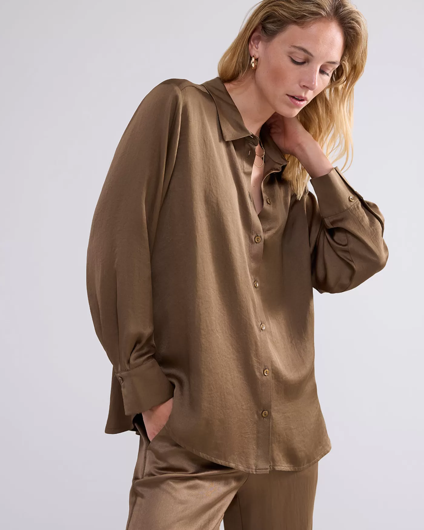 Summum Blouses<Klassieke blouse glanzend