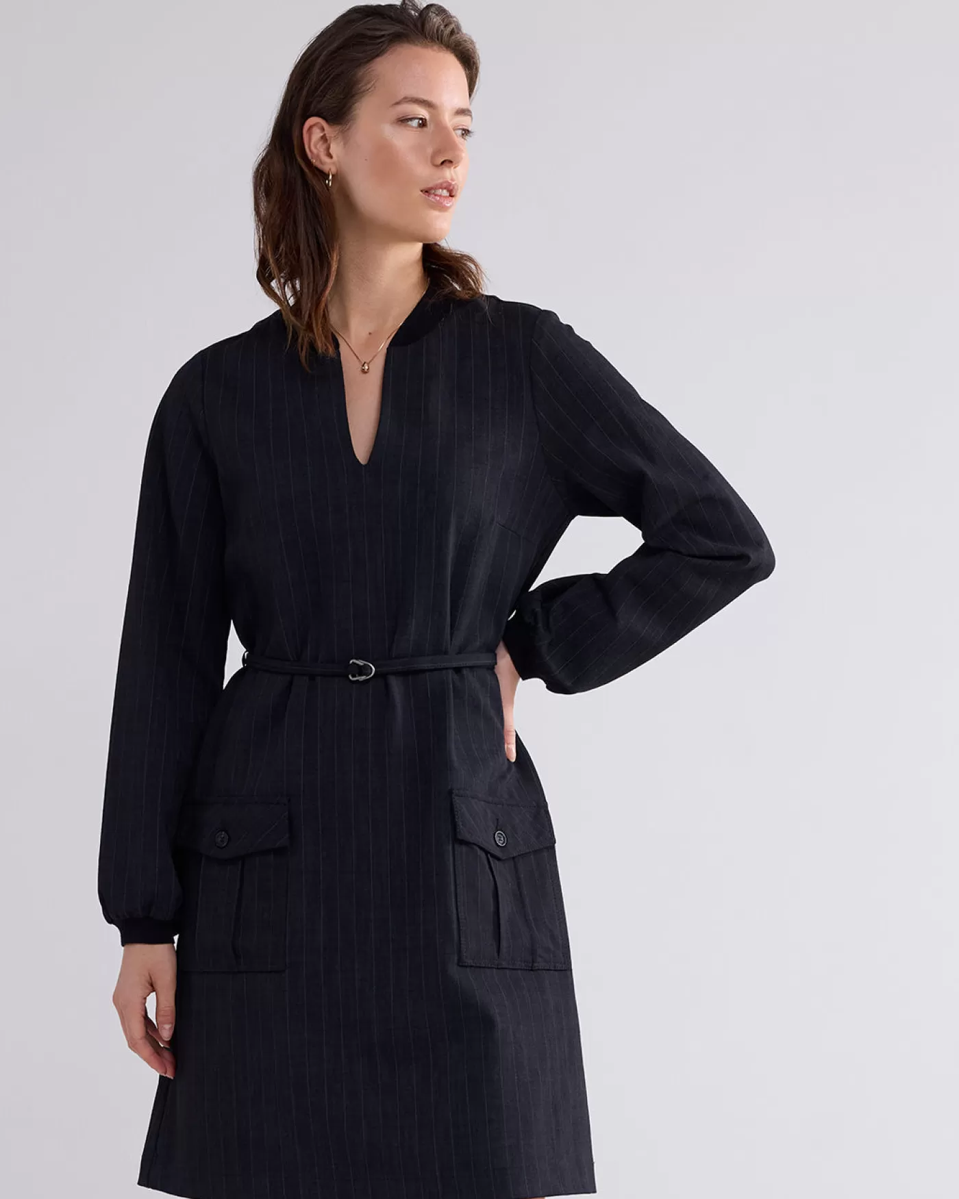 Summum Jurken<Krijtstreep jurk