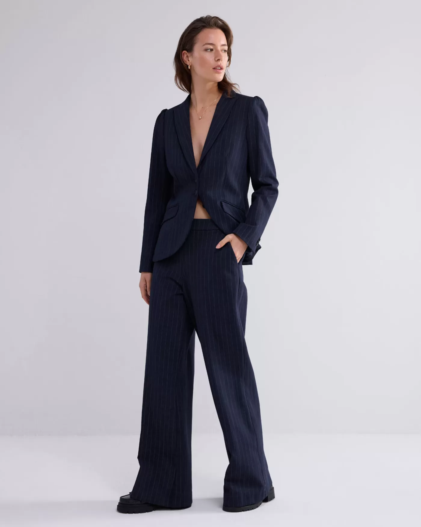 Summum Broeken & Jumpsuits<Lichte flared streepjesbroek