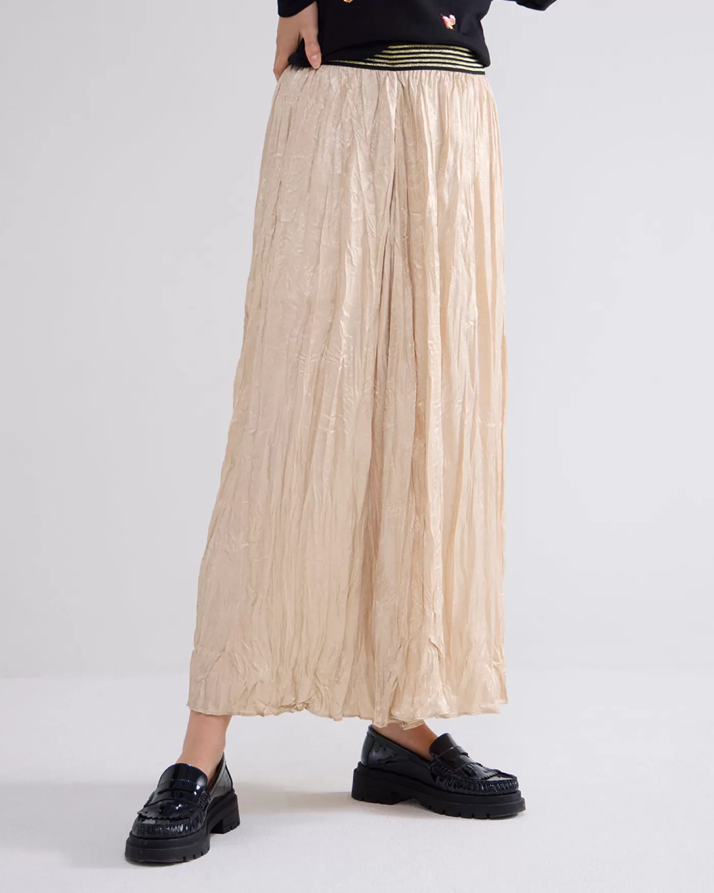 Summum Rokken<Metallic gekreukelde rok