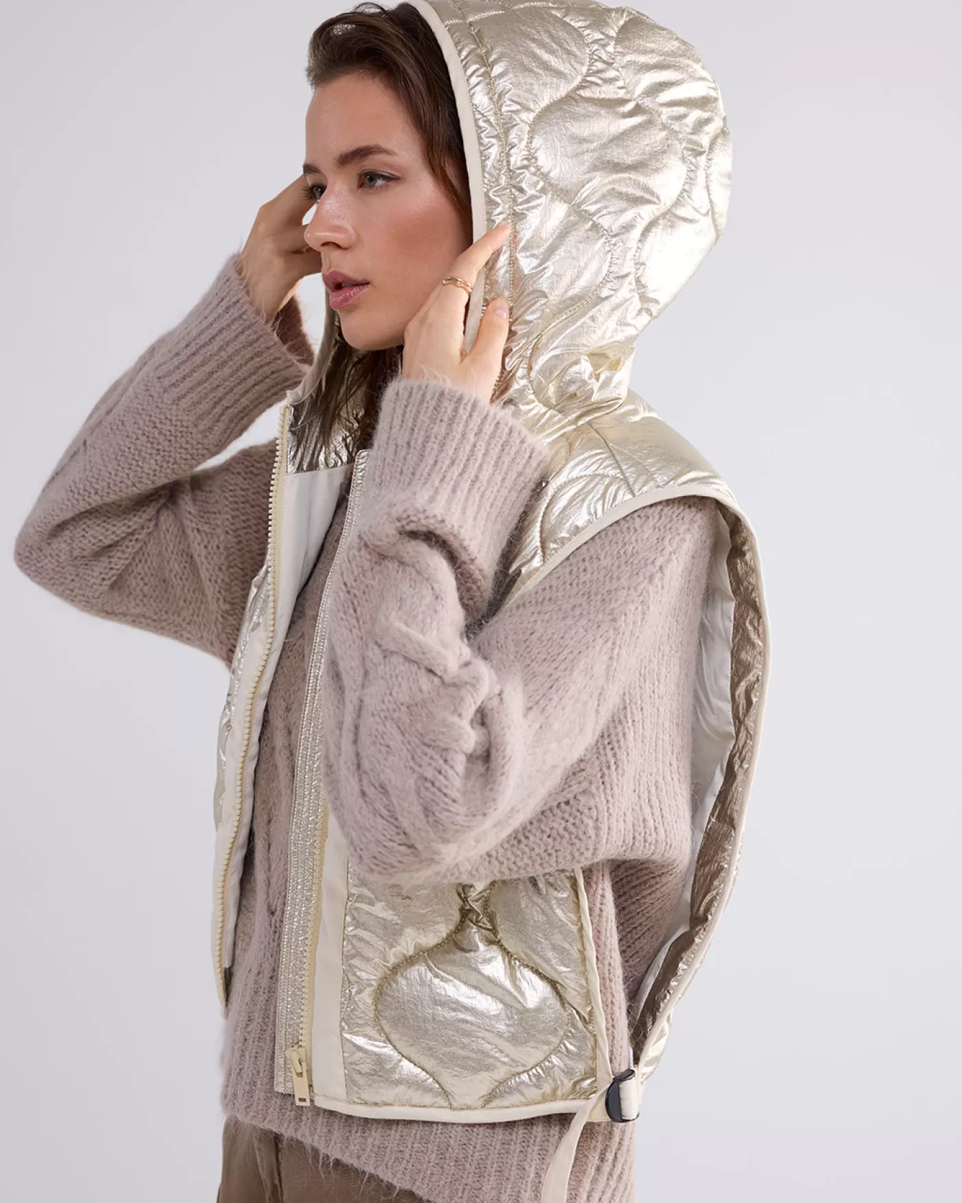 Summum Blazers & Jasjes<Metallic mock collar