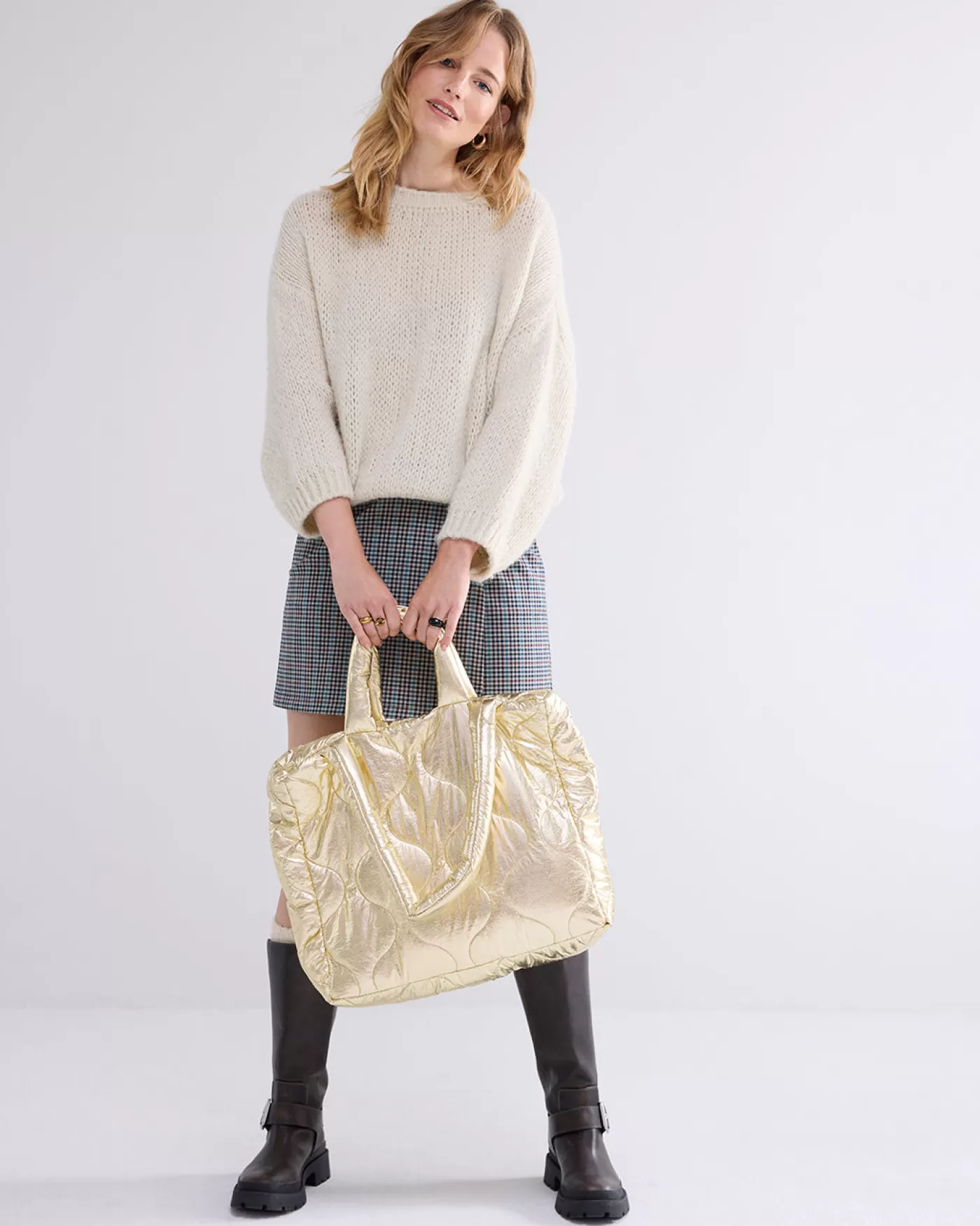 Summum Accessoires<Metallic puff bag