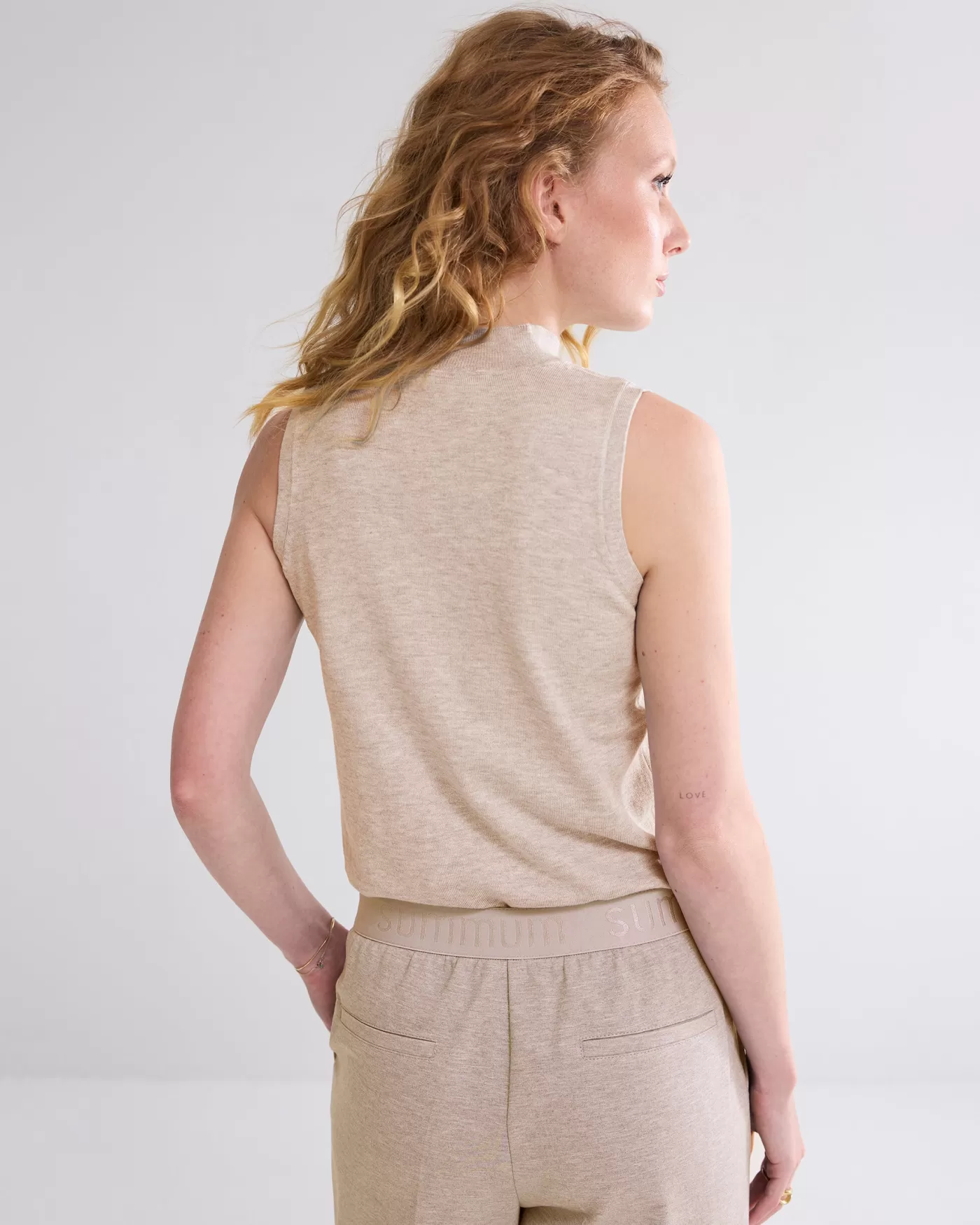 Summum Tops & T-Shirts<Mouwloze top rib-boordje