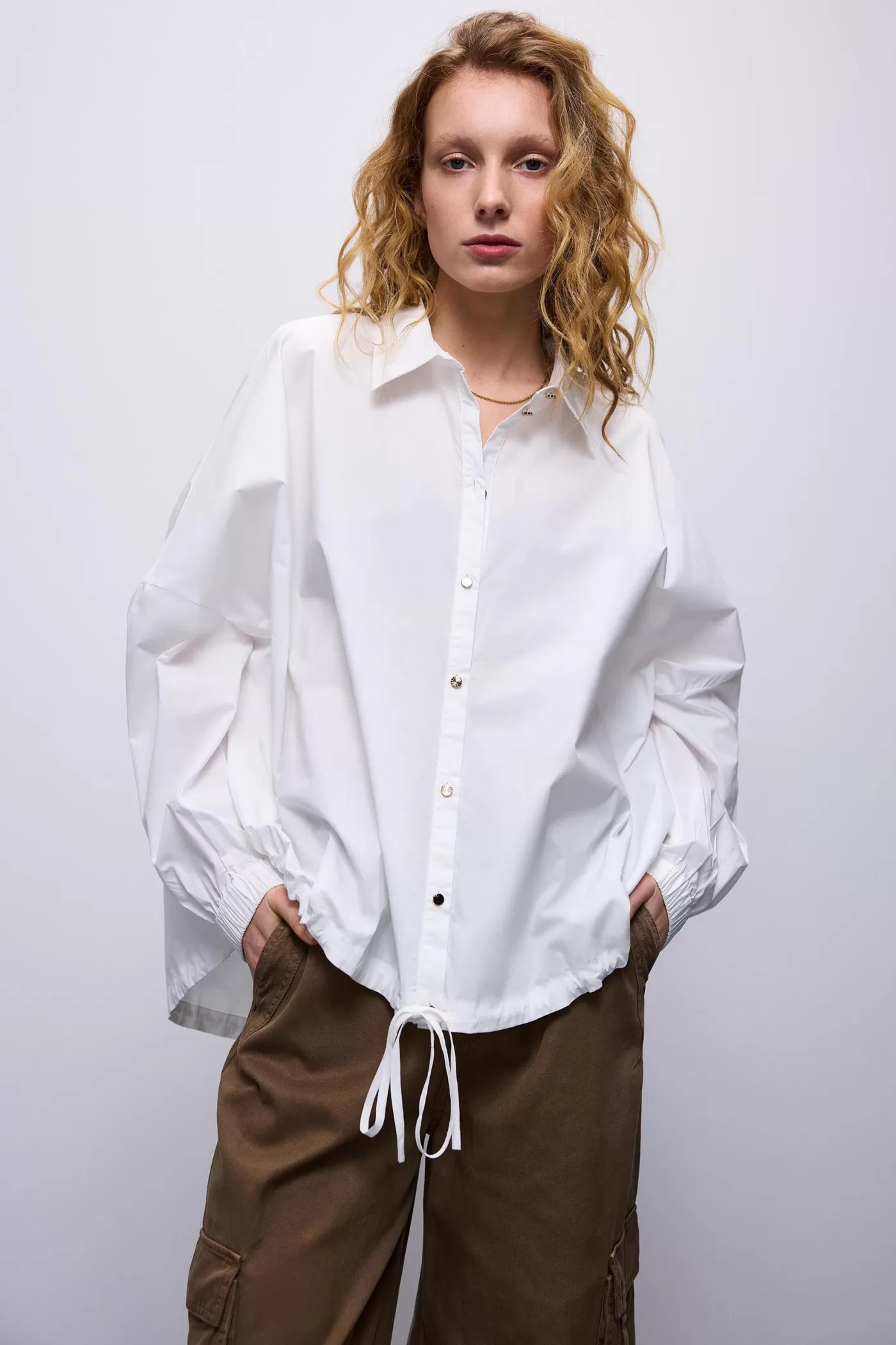 Summum Blouses<Oversized katoenen blouse