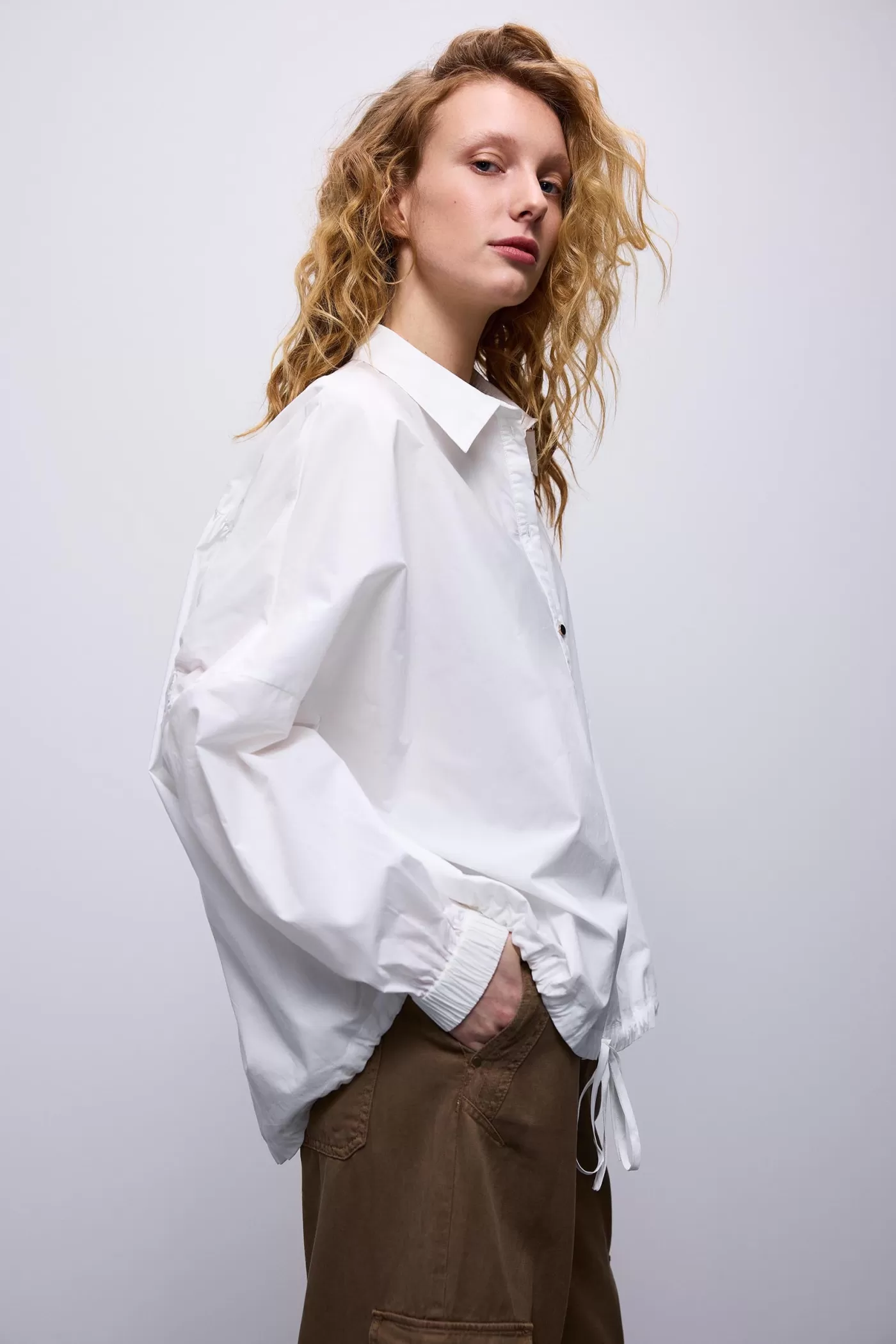 Summum Blouses<Oversized katoenen blouse