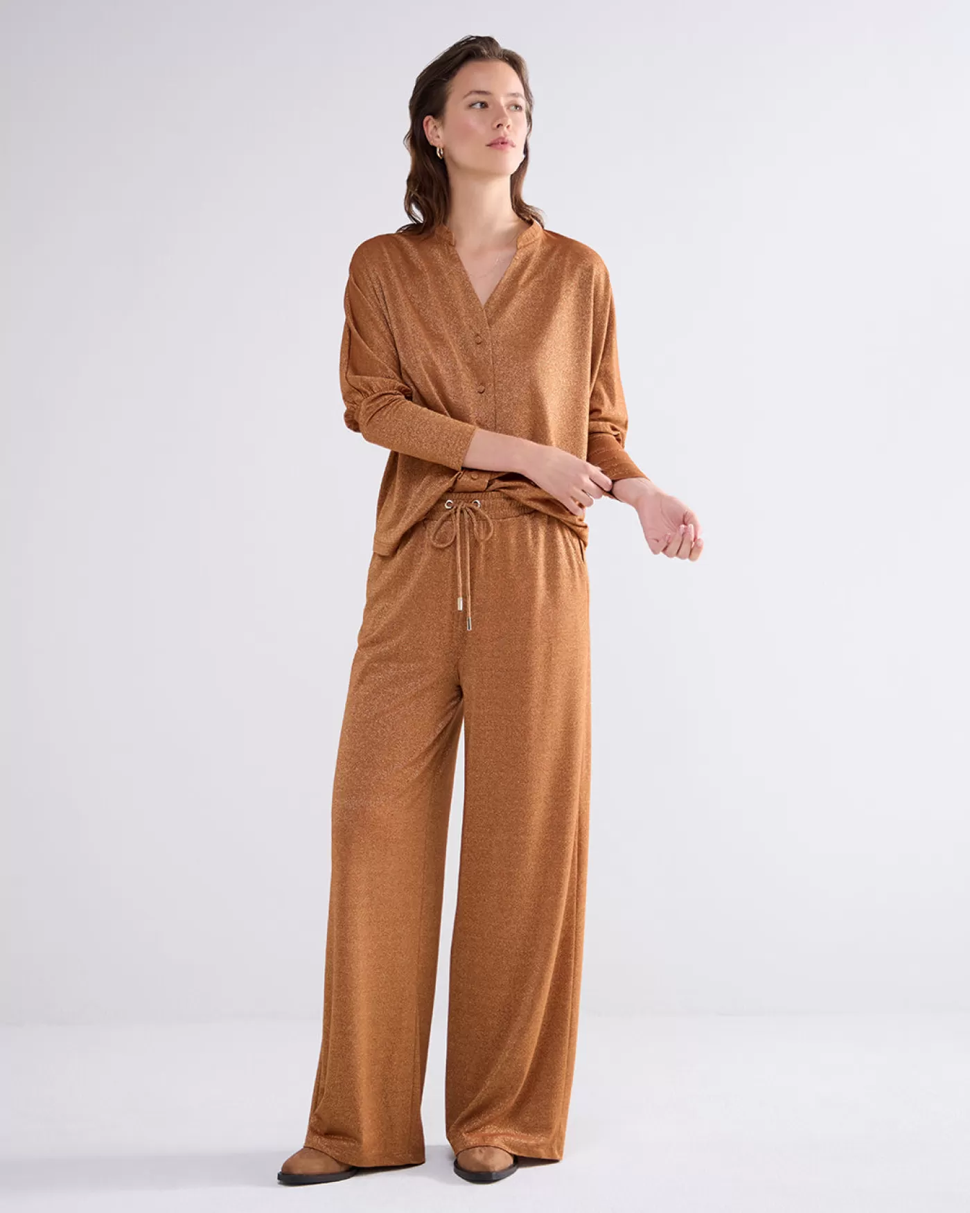 Summum Blouses<Oversized vestje metallic