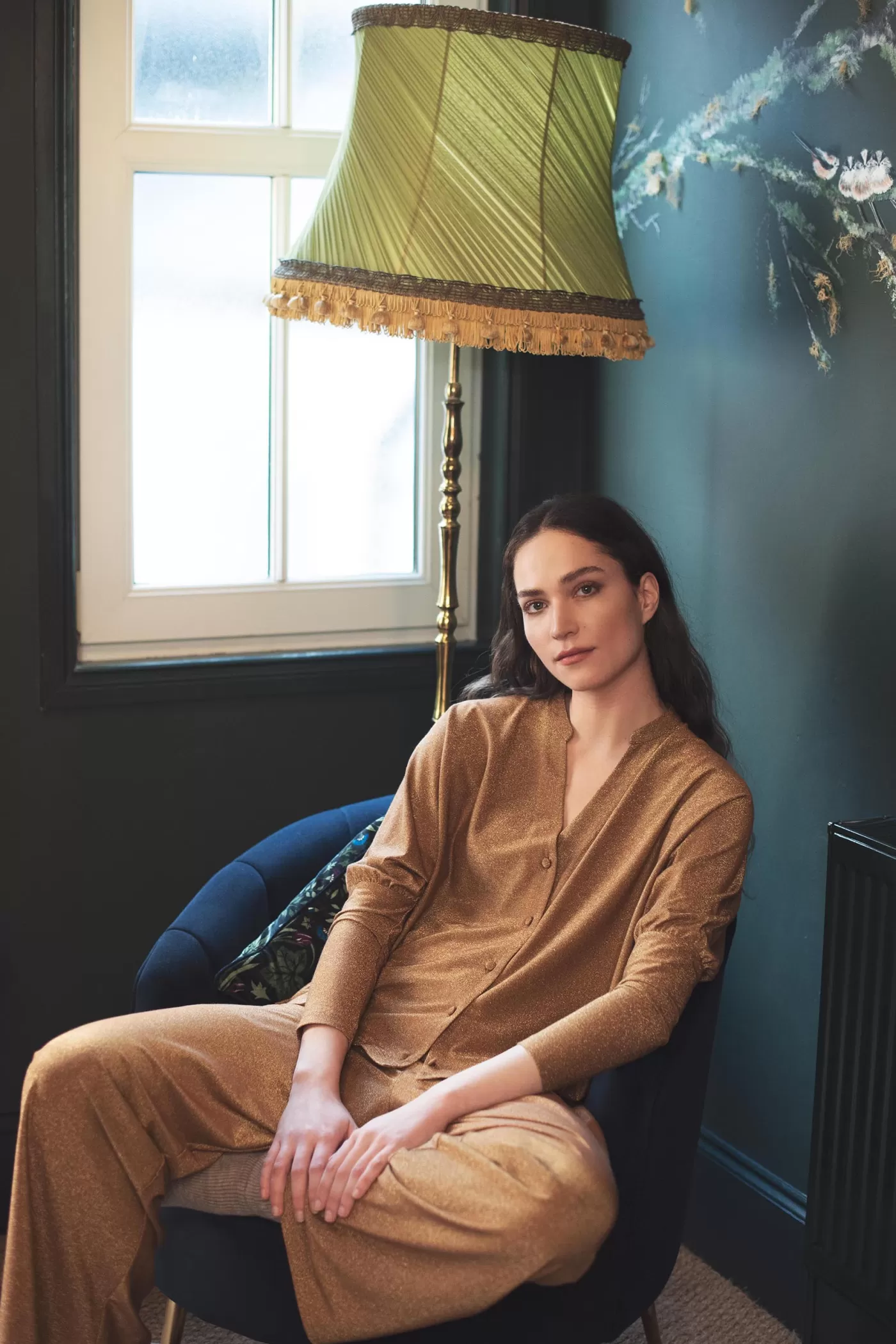 oversized_vestje_metallic_114957.webp Summum Blouses<Oversized vestje metallic