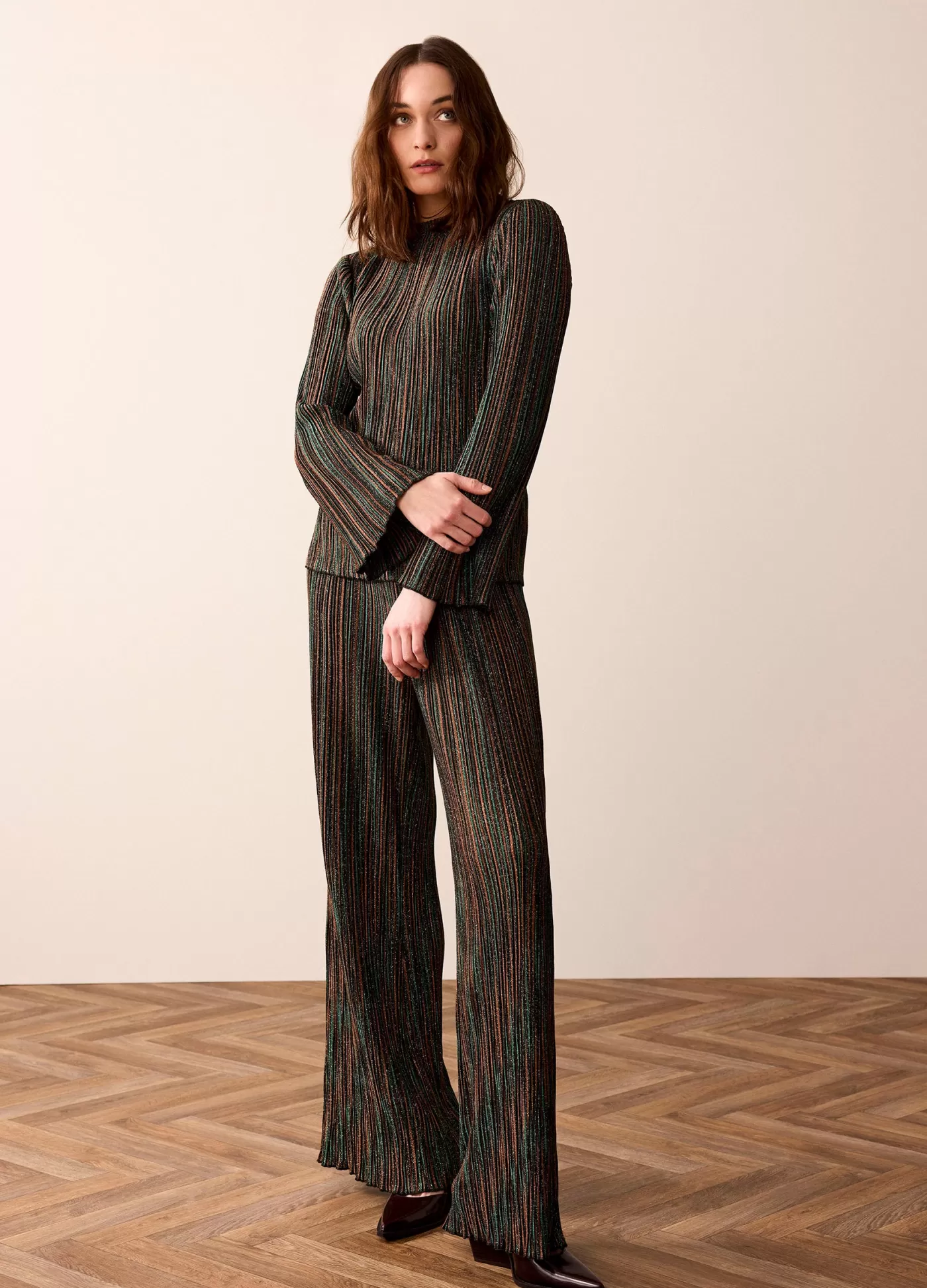 Summum Broeken & Jumpsuits<Plissé broek met strepen
