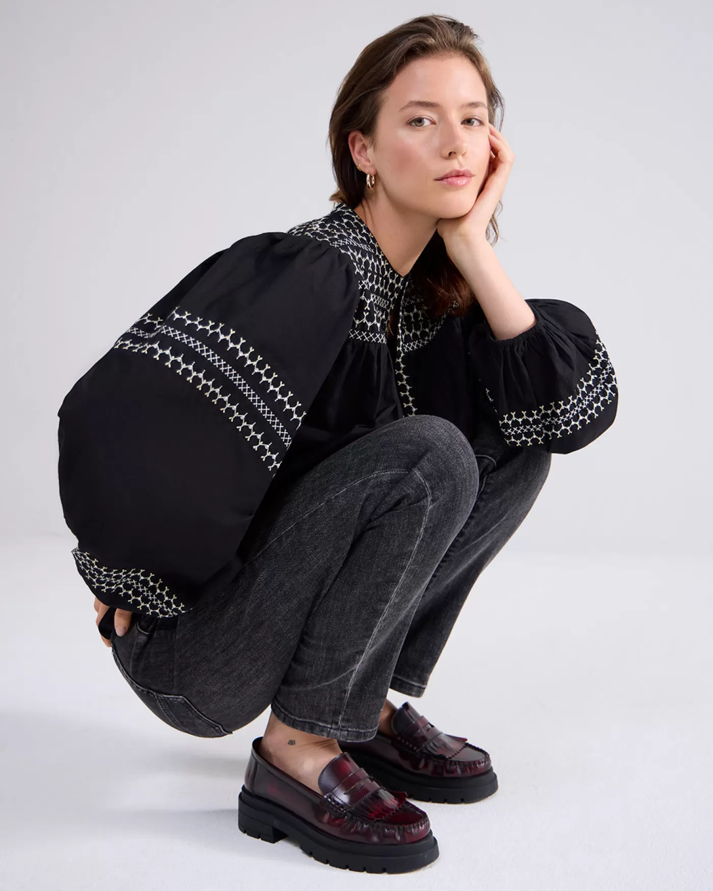 Summum Tops & T-Shirts<Top met ballonmouwen