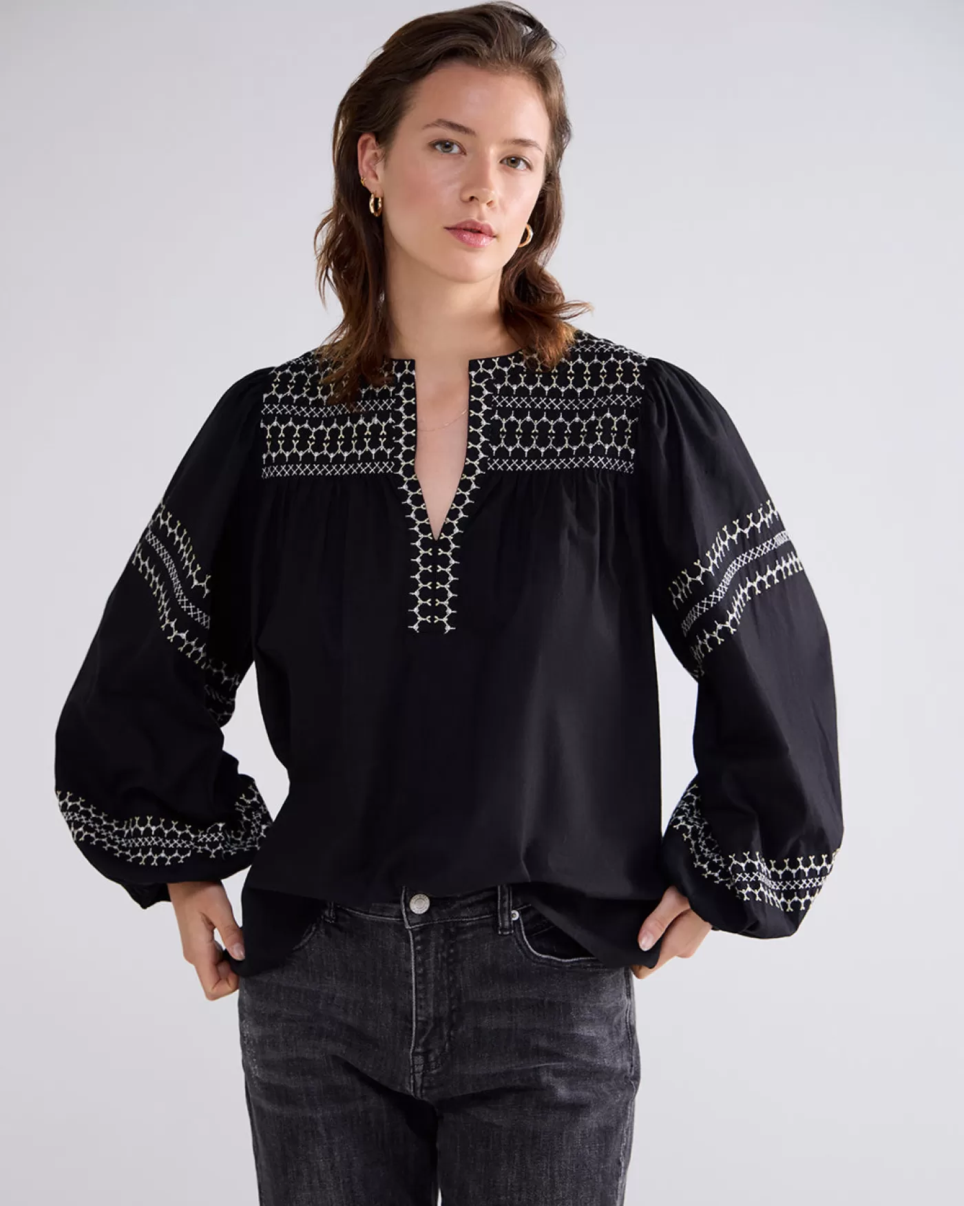 top_met_ballonmouwen_118787.webp Summum Tops & T-Shirts<Top met ballonmouwen