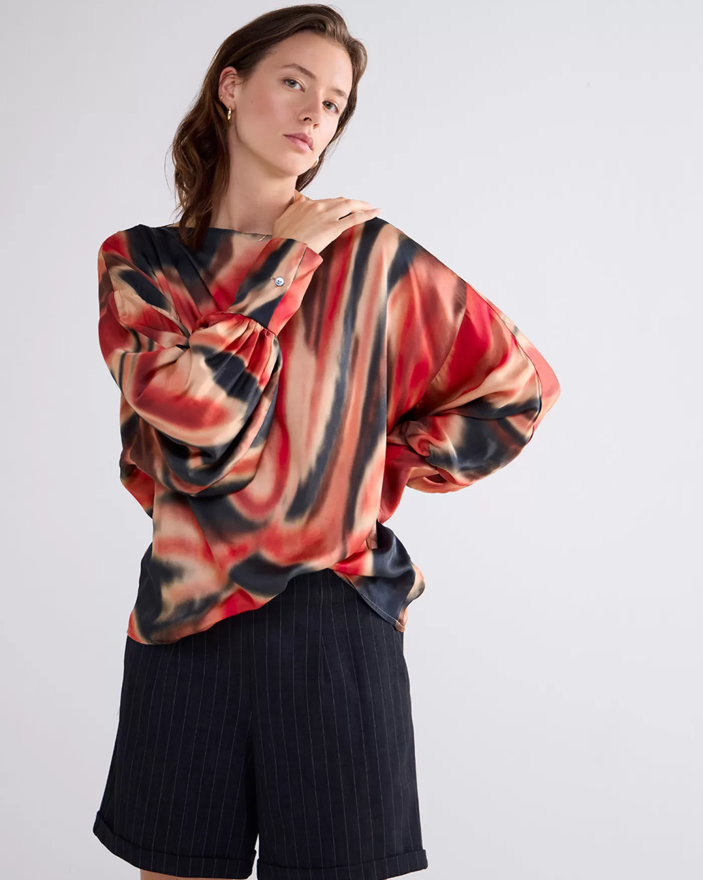 Summum Blouses<top met smalle boothals