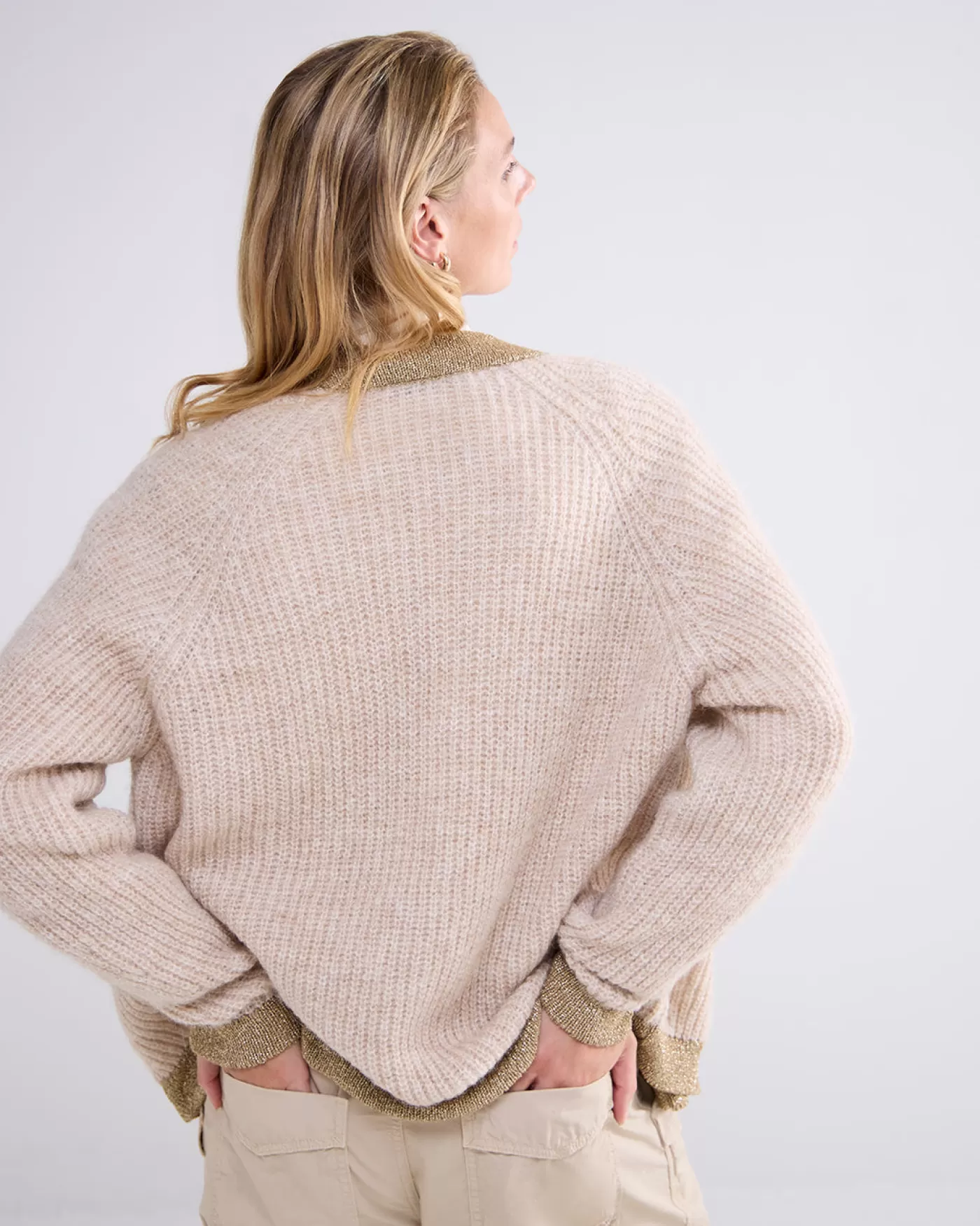 zacht_vest_met_lurex_117317.webp Summum Truien & Vesten<Zacht vest met lurex